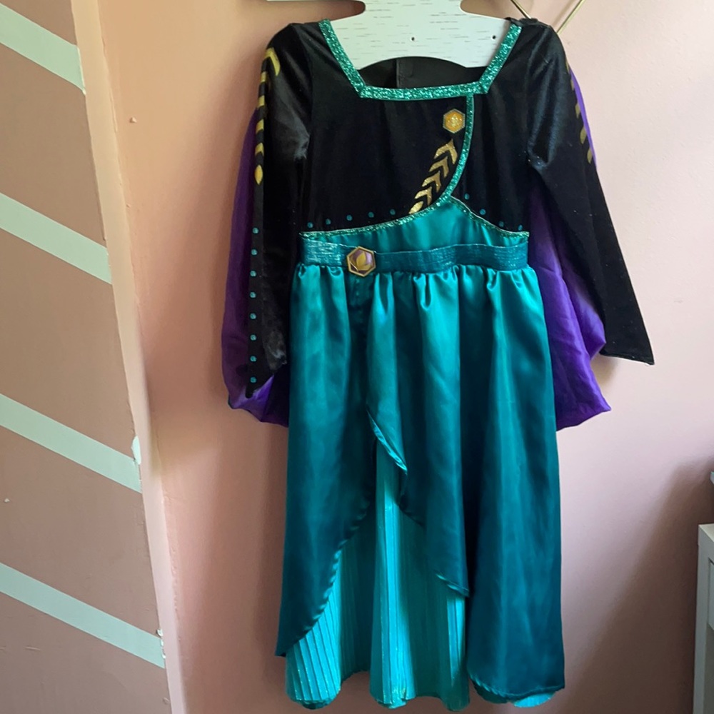 Frozen Anna costume with detachable cape.